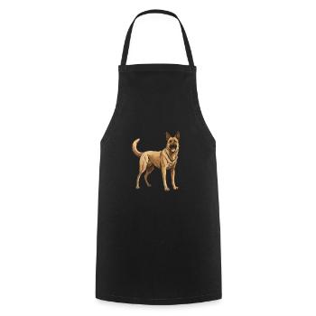 German Shepherd Dog - Cooking Apron - black - Front - AI Model Male 185 dark (185cm)