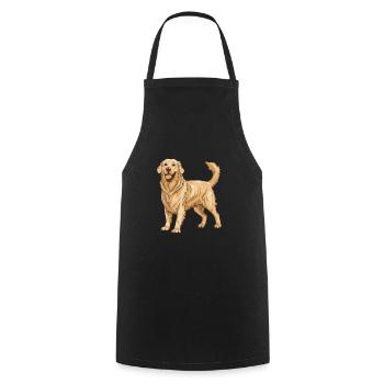 Chien Golden Retriever - Tablier de cuisine - noir - Devant - AI Model Male 185 dark (185cm)