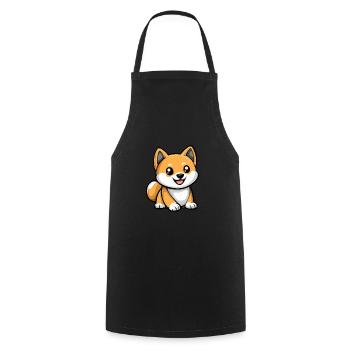 Akita Inu Chien Mignon - Tablier de cuisine - noir - Devant - AI Model Male 185 dark (185cm)