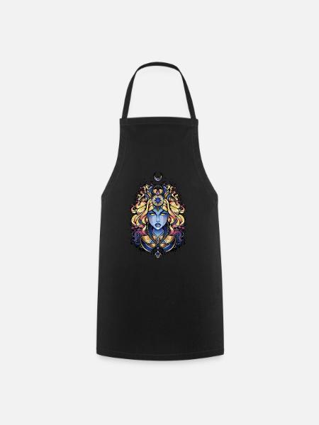 Moon Sorceress - Cooking Apron - black