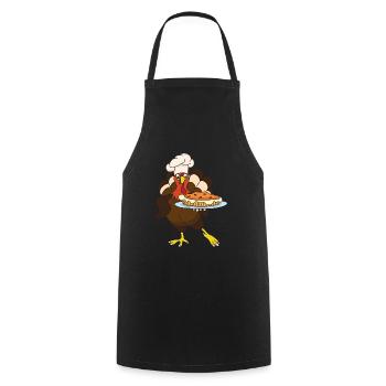 Thanksgiving Thanksgiving turkey turkey pilgrim - Cooking Apron - black - Front - AI Model Male 185 dark (185cm)