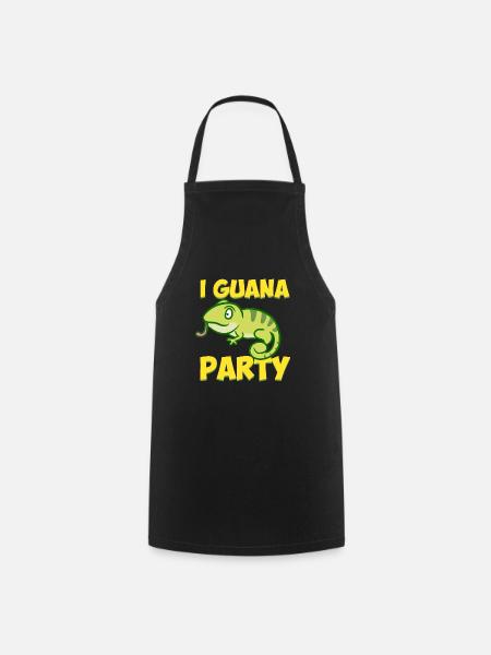 I Guana Party - Kochschürze - Schwarz