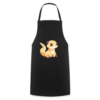 Cute Mongoose - Cooking Apron - black - Front - AI Model Male 185 dark (185cm)