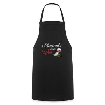 Musikals theater and wine - Cooking Apron - black - Front - AI Model Male 185 dark (185cm)