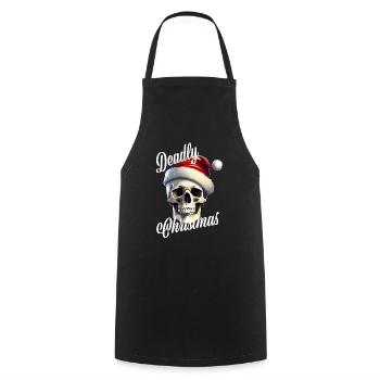 Deadly Christmas - Cooking Apron - black - Front - AI Model Male 185 dark (185cm)