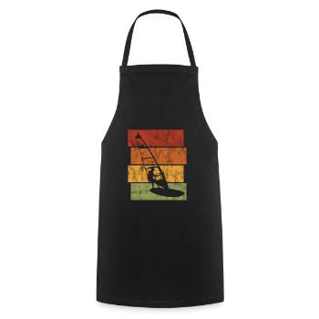 Windsurfer Retro Windsurfing Windsurfing Surfing - Cooking Apron - black - Front - AI Model Male 185 dark (185cm)