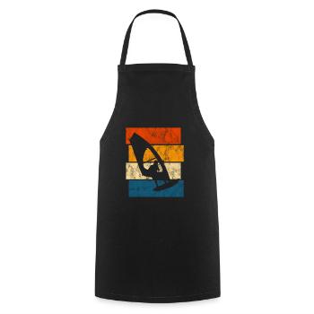Windsurfen Retro Surfen Windsurfer Windsurfing - Kochschürze - Schwarz - Vorne - AI Model Male 185 dark (185cm)