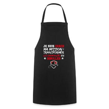 Mission : transformer les chimpanzés en gorilles - Tablier de cuisine - noir - Devant - AI Model Male 185 dark (185cm)