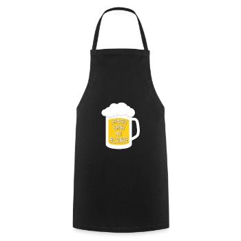 humour biere - Tablier de cuisine - noir - Devant - AI Model Male 185 dark (185cm)