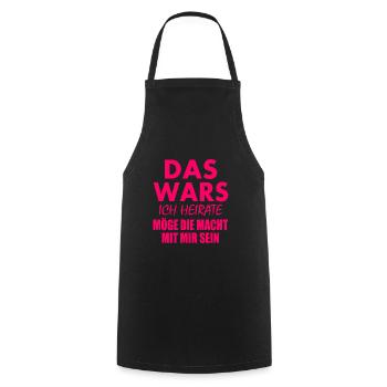 Das wars ich heirate - Kochschürze - Schwarz - Vorne - AI Model Male 185 dark (185cm)