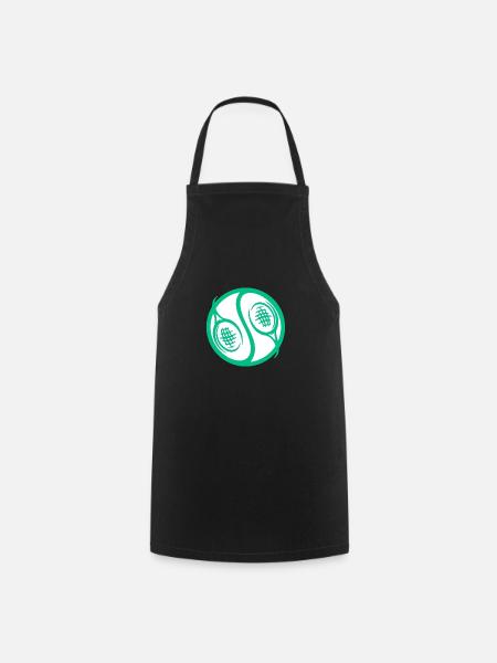 Tennis Spieler Fan Geschenk Idee - Kochschürze - Schwarz