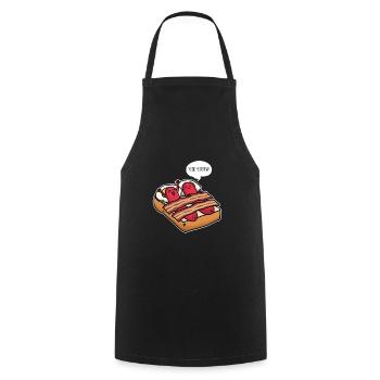 Guten Morgen Frühstück Wurst Eier Speck Toast - Kochschürze - Schwarz - Vorne - AI Model Male 185 dark (185cm)