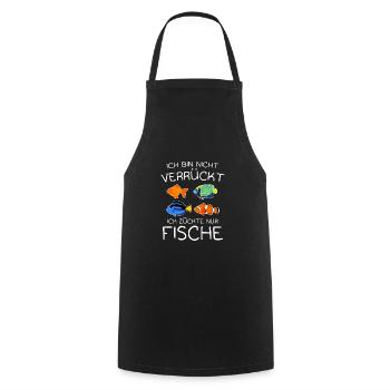 Aquarium Fische Fischhalter Fischzüchter - Kochschürze - Schwarz - Vorne - AI Model Male 185 dark (185cm)