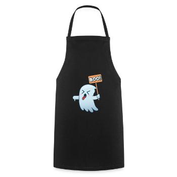 Kleiner Geist Geisterstunde Halloween Gespenst - Kochschürze - Schwarz - Vorne - AI Model Male 185 dark (185cm)