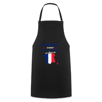Nationalität Sportmannschaft Fan Frankreich - Kochschürze - Schwarz - Vorne - AI Model Male 185 dark (185cm)