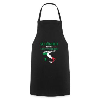 Nationalität Sportmannschaft Fan Italien - Kochschürze - Schwarz - Vorne - AI Model Male 185 dark (185cm)