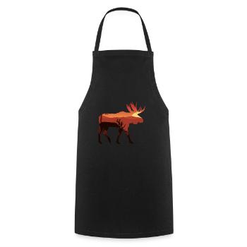 Moose - Cooking Apron - black - Front - AI Model Male 185 dark (185cm)