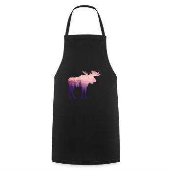 Moose - Cooking Apron - black - Front - AI Model Male 185 dark (185cm)