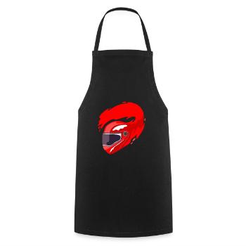 Helmet motorcycle helmet racing motorsport - Cooking Apron - black - Front - AI Model Male 185 dark (185cm)