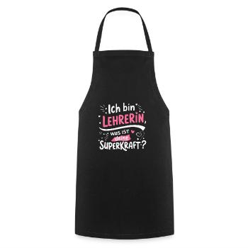 Lehrer-Superkraft T-Shirt Lehrergeschenk Bildung - Kochschürze - Schwarz - Vorne - AI Model Male 185 dark (185cm)