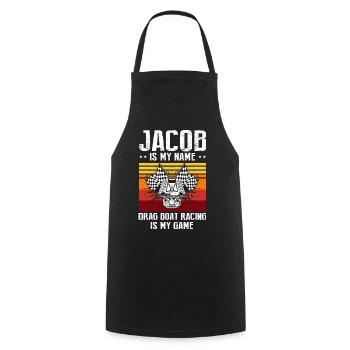 Speedboat Racing Design for Racing Boaters - Cooking Apron - black - Front - AI Model Male 185 dark (185cm)