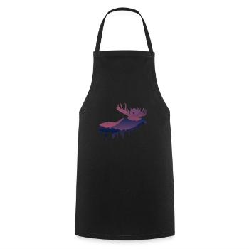 Moose - Cooking Apron - black - Front - AI Model Male 185 dark (185cm)