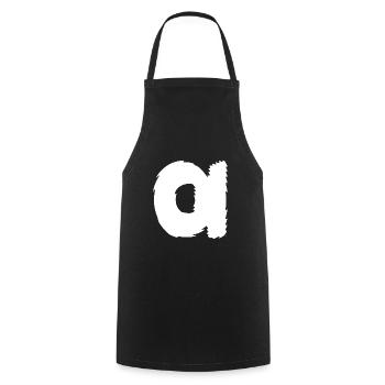 Alpha | Symbol | griechisches Alphabet - Kochschürze - Schwarz - Vorne - AI Model Male 185 dark (185cm)