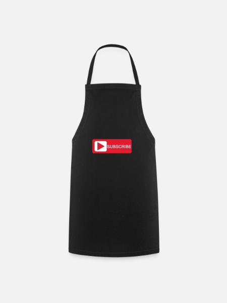 Subscribe - Subscribe - Button - Cooking Apron - black
