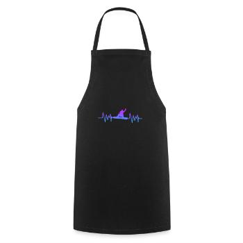 Snowboarding heartbeat - Cooking Apron - black - Front - AI Model Male 185 dark (185cm)
