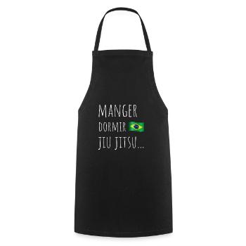 jiujitsu art martial - Tablier de cuisine - noir - Devant - AI Model Male 185 dark (185cm)
