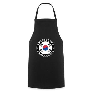 Südkorea - Kochschürze - Schwarz - Vorne - AI Model Male 185 dark (185cm)
