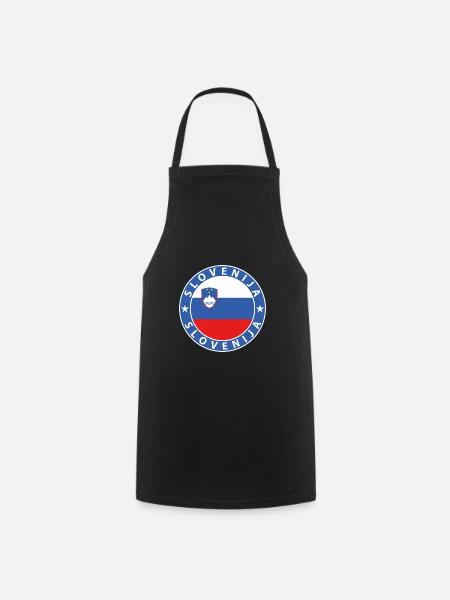 Slovénie - Tablier de cuisine - noir