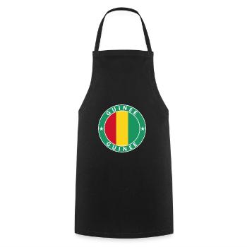 Guinée - Tablier de cuisine - noir - Devant - AI Model Male 185 dark (185cm)