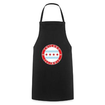 Chicago - Cooking Apron - black - Front - AI Model Male 185 dark (185cm)