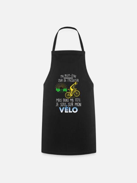 Vélo de course, homme cycliste cadeau - Tablier de cuisine - noir