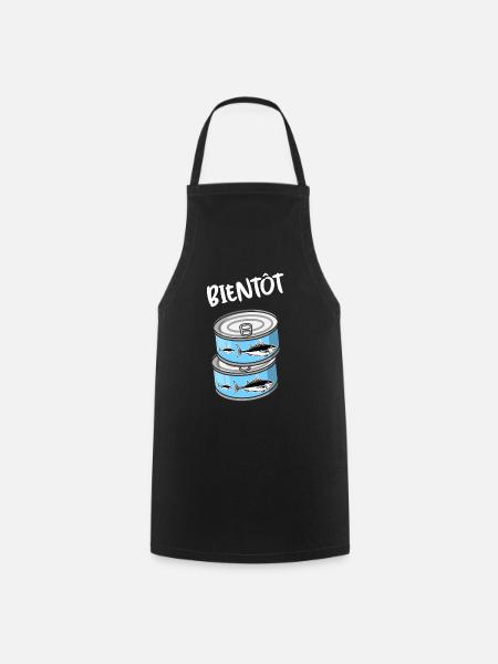Tonton humour futur oncle cadeau drôle naissance - Tablier de cuisine - noir