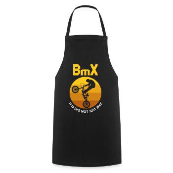 BMX Idea Gift Humor - Cooking Apron - black - Front - AI Model Male 185 dark (185cm)