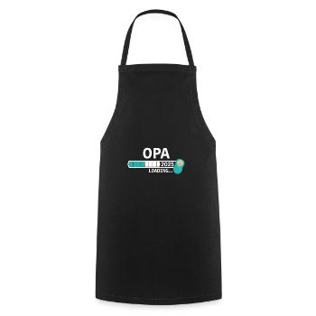 Opa 2025 - Kochschürze - Schwarz - Vorne - AI Model Male 185 dark (185cm)