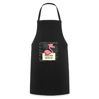 Es eskaliert eh lustige Weihnachten Flamingo - Kochschürze - Schwarz - Vorne - AI Model Male 185 dark (185cm)