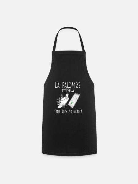 Chasse à la palombière humour chasseur - Tablier de cuisine - noir