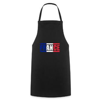France - Tablier de cuisine - noir - Devant - AI Model Male 185 dark (185cm)