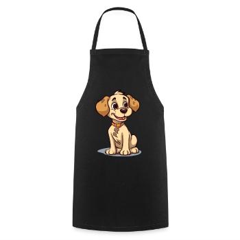 Conception de chien mignon pour les propriétaires de chiens - Tablier de cuisine - noir - Devant - AI Model Male 185 dark (185cm)
