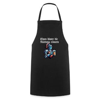 Bière - One Behind The Armor Romans Toast - Tablier de cuisine - noir - Devant - AI Model Male 185 dark (185cm)