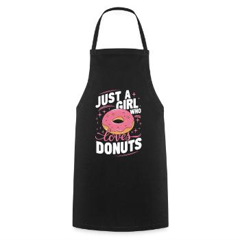 Donut Donuts Süßigkeiten Bagel - Kochschürze - Schwarz - Vorne - AI Model Male 185 dark (185cm)