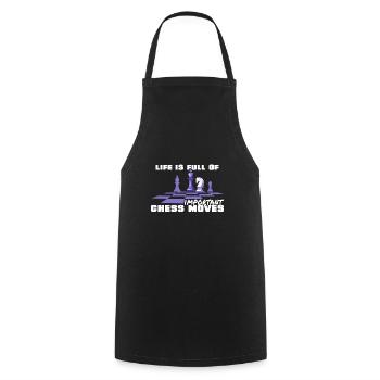 Life is chess - Cooking Apron - black - Front - AI Model Male 185 dark (185cm)