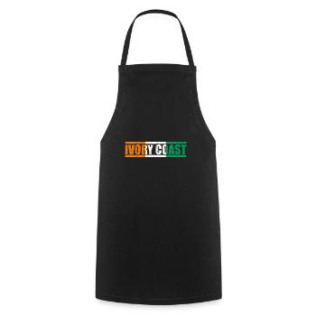 Ivory Coast - Cooking Apron - black - Front - AI Model Male 185 dark (185cm)
