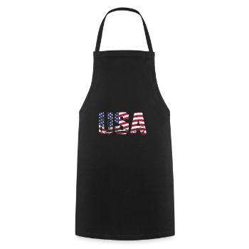 Lancer de hache usa - Tablier de cuisine - noir - Devant - AI Model Male 185 dark (185cm)