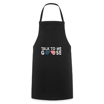 Talk to me goose - Cooking Apron - black - Front - AI Model Male 185 dark (185cm)