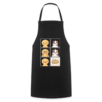 Guinea Pig Pee Design for Guinea Pig Owners - Cooking Apron - black - Front - AI Model Male 185 dark (185cm)