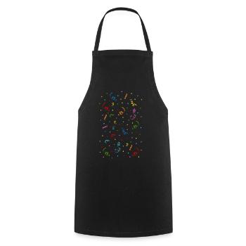 Confetti Streamers - Cooking Apron - black - Front - AI Model Male 185 dark (185cm)